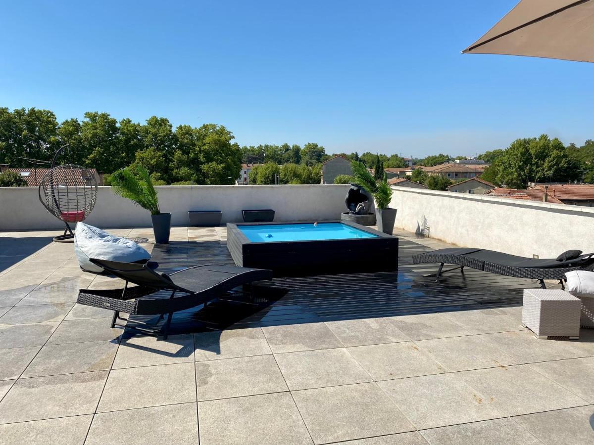 Appartement Rooftop Avec Piscine Avignon Exteriör bild